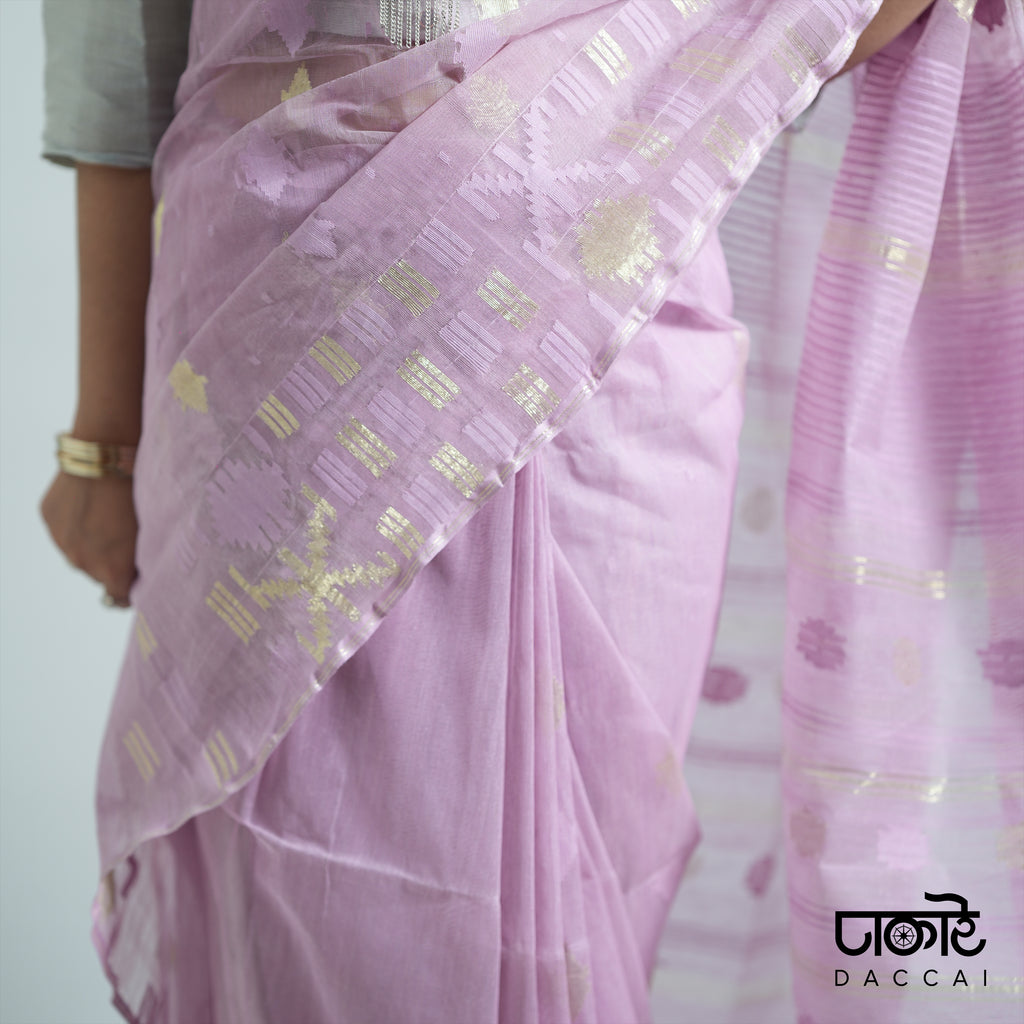 Purple Jamdani Saree